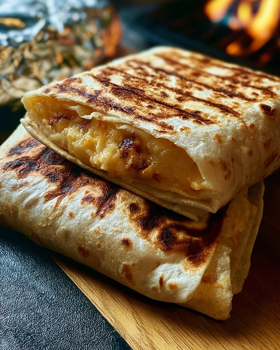 Breakfast Burritos for a Group: Grilling Tortillas