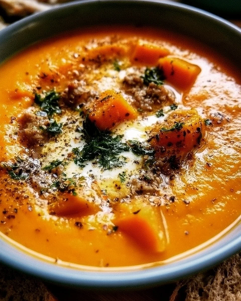 Creamy Butternut Squash and Sausage Soup