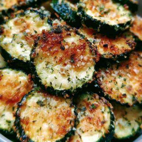 Garlic Parmesan Roasted Zucchini dish garnished with herbs